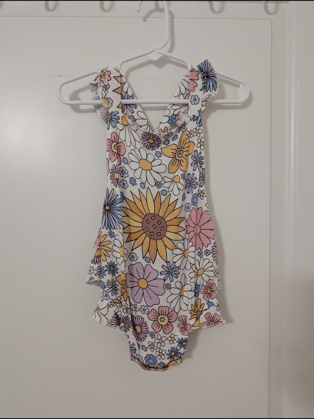 Posh Peanut Presley Jane Ruffled Bubble Romper 12-18m